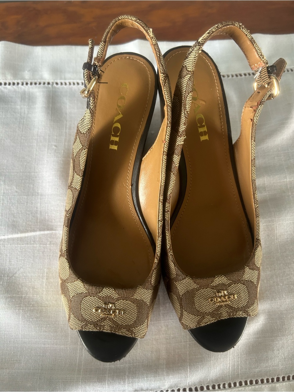 Coach Ferry Signature Platform Wedge Sandal - Picture 6 of 7